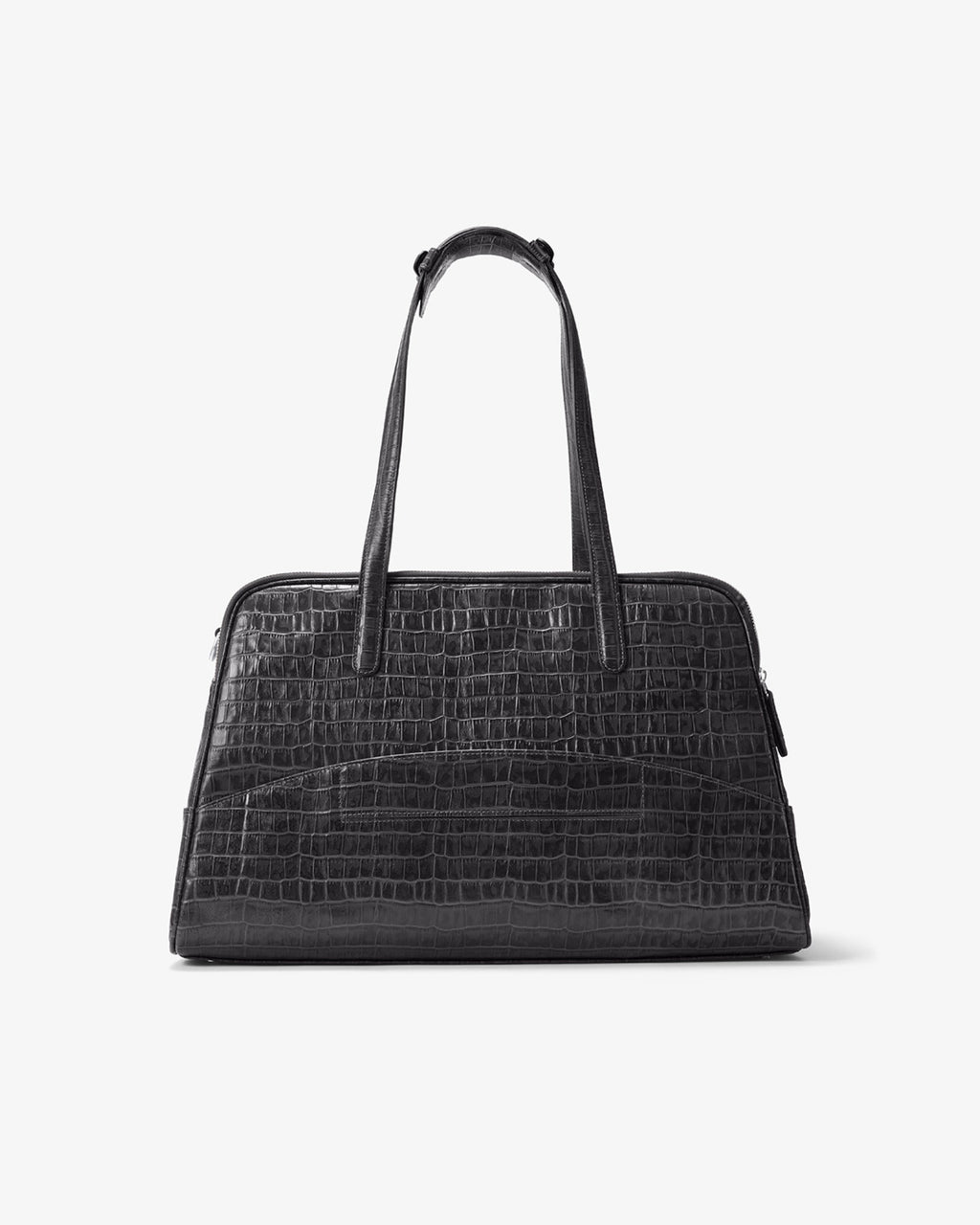 12 Hour Duffel Bag - Black Croco/Silver
